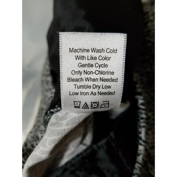 Coldwater Creek Pants Womens 6 Cropped Capri Natural Fit Black White Stretch - Picture 8 of 8